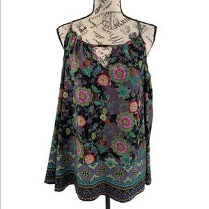 Papillone blanc women's large cold shoulder blouse